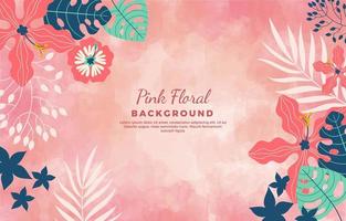Floral background with beautiful pink color vector
