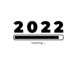 Loading bar for 2022 goal planning business concept, vector illustration for graphic design, flat style