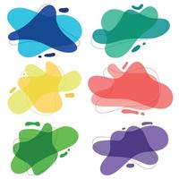 Set of abstract colored spots with lines. For modern colorful design of projects vector