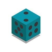 Isometric dice on a white background vector