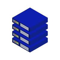 Isometric server on a white background vector