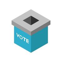 voto isométrico sobre fondo blanco vector