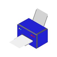 Isometric printer on a white background vector