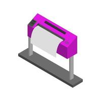 Isometric plotter on a white background vector