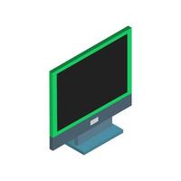 Isometric computer on white background vector