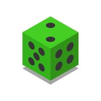 Isometric dice on a white background vector