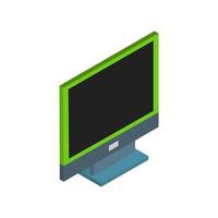 Isometric computer on white background vector