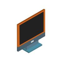 Isometric computer on white background vector