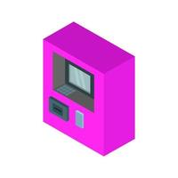 Isometric atm on a white background vector