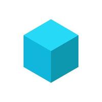 Isometric cube on a white background vector