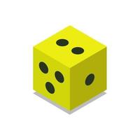 Isometric dice on a white background vector