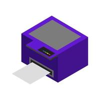 Isometric printer on a white background vector