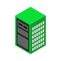 Isometric server on a white background vector