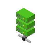 Isometric server on a white background vector