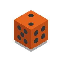 Isometric dice on a white background vector