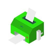 Isometric printer on a white background vector