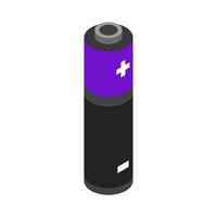 Isometric battery on white background vector