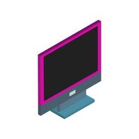 Isometric computer on white background vector