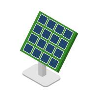 Isometric solar panel on a white background vector