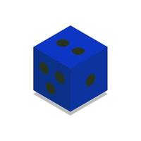 Isometric dice on a white background vector