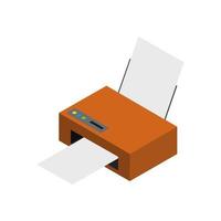 Isometric printer on a white background vector