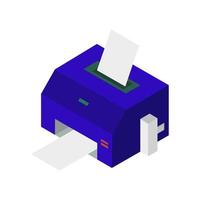 Isometric printer on a white background vector