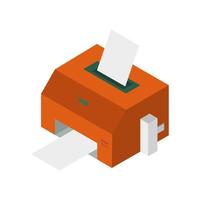 Isometric printer on a white background vector