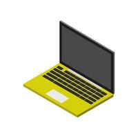 Isometric laptop on white background vector