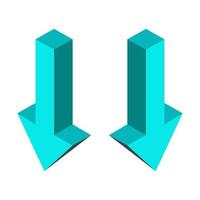 Isometric arrow on white background vector