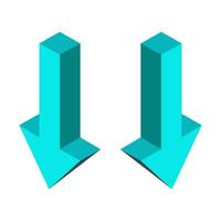 Isometric arrow on white background vector