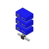 Isometric server on a white background vector