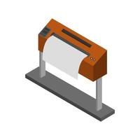 Isometric plotter on a white background vector