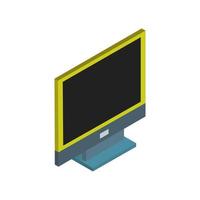 Isometric computer on white background vector