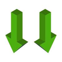 Isometric arrow on white background vector