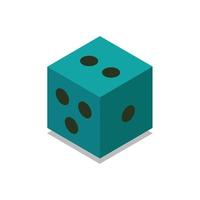 Isometric dice on a white background vector