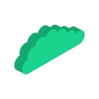 Isometric cloud on white background vector