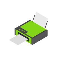 Isometric printer on a white background vector