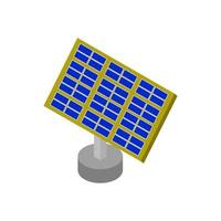 Isometric solar panel on a white background vector