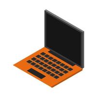 Isometric laptop on white background vector