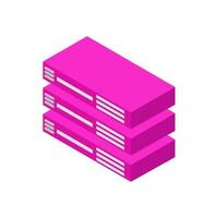 Isometric server on a white background vector