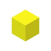 Isometric cube on a white background vector