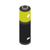 Isometric battery on white background vector