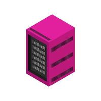 Isometric server on a white background vector