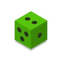 Isometric dice on a white background vector