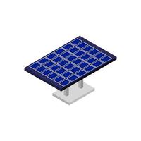 Isometric solar panel on a white background vector