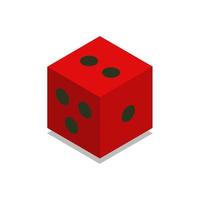 Isometric dice on a white background vector