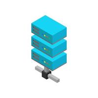 Isometric server on a white background vector