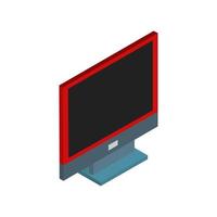 Isometric computer on white background vector