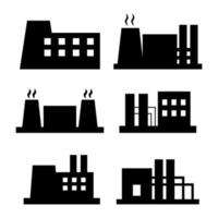 Industries set on white background vector