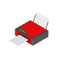 Isometric printer on a white background vector